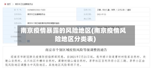 南京疫情暴露的风险地区(南京疫情风险地区分类表)-第3张图片