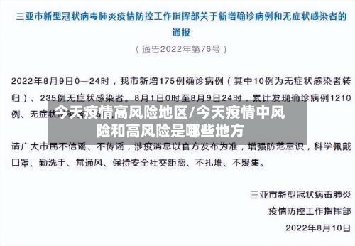 今天疫情高风险地区/今天疫情中风险和高风险是哪些地方-第2张图片