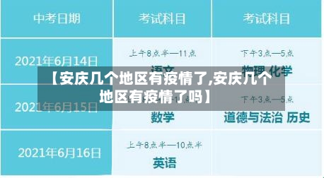 【安庆几个地区有疫情了,安庆几个地区有疫情了吗】-第1张图片